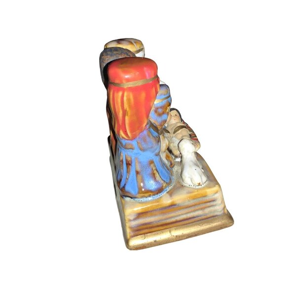 Handcrafted Small Ceramic Nativity Scene Figurine w/ Adorable Characters & Sheep - Picture 13 of 16